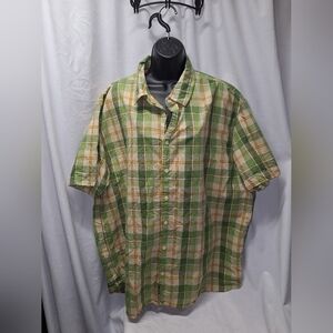 Old Navy plaid short sleeve button-down XXL